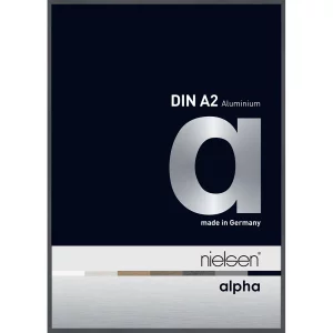 Alurahmen Alpha 42x59,4 cm (A2) | Dunkelgrau glanz | Normalglas (2 mm)