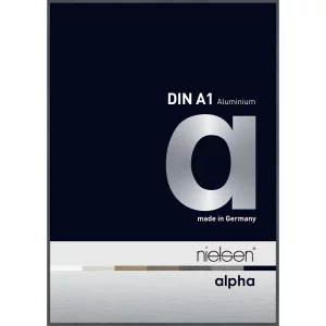 Alurahmen Alpha 59,4x84,1 cm (A1) | Dunkelgrau glanz | Normalglas (2 mm)