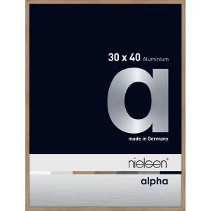 Alurahmen Alpha 30x40 cm | Eiche (furnierte Oberfläche) | Normalglas (2 mm)