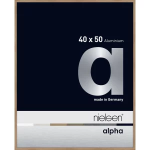 Alurahmen Alpha 40x50 cm | Eiche (furnierte Oberfläche) | Normalglas (2 mm)