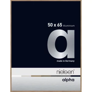 Alurahmen Alpha 50x65 cm | Eiche (furnierte Oberfläche) | Normalglas (2 mm)