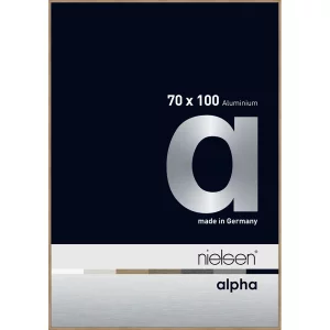 Alurahmen Alpha 70x100 cm | Eiche (furnierte Oberfläche) | Normalglas (2 mm)