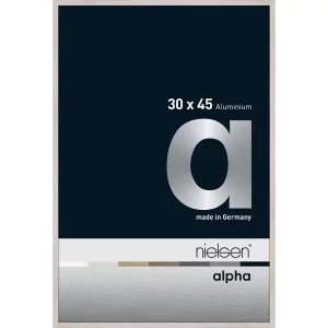 Alurahmen Alpha 30x45 cm | Eiche weiß (furnierte Oberfläche) | Normalglas (2 mm)