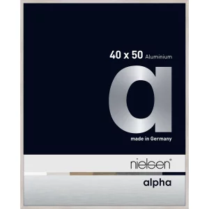 Alurahmen Alpha 40x50 cm | Eiche weiß (furnierte Oberfläche) | Normalglas (2 mm)