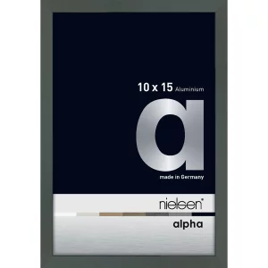 Alurahmen Alpha 10x15 cm | Platin | Normalglas (2 mm)