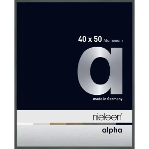 Alurahmen Alpha 40x50 cm | Platin | Normalglas (2 mm)
