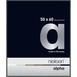 Alurahmen Alpha 50x60 cm | Platin | Museumsglas UV 70 entspiegelt