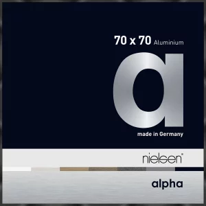 Alurahmen Alpha 70x70 cm | Schwarz glanz eloxiert | Normalglas (2 mm)