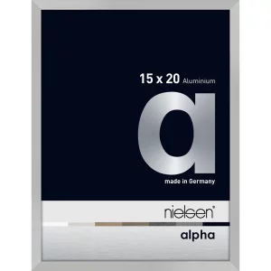 Alurahmen Alpha 15x20 cm | Silber matt | Normalglas (2 mm)