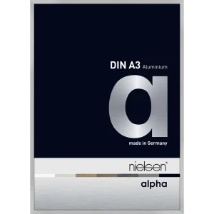Alurahmen Alpha 29,7x42 cm (A3) | Silber matt | Normalglas (2 mm)