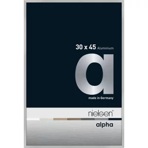 Alurahmen Alpha 30x45 cm | Silber matt | Normalglas (2 mm)