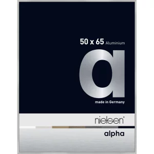 Alurahmen Alpha 50x65 cm | Silber matt | Normalglas (2 mm)