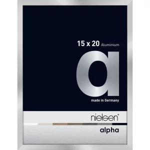 Alurahmen Alpha 15x20 cm | Silber | Normalglas (2 mm)