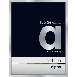 Alurahmen Alpha 18x24 cm | Silber | Normalglas (2 mm)