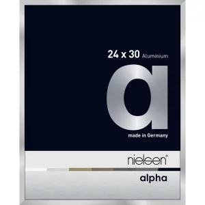 Alurahmen Alpha 24x30 cm | Silber | Normalglas (2 mm)