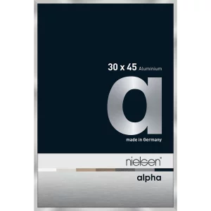 Alurahmen Alpha 30x45 cm | Silber | Normalglas (2 mm)