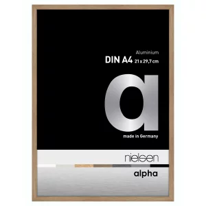 Alurahmen Alpha 21x29,7 cm (A4) | Eiche (furnierte Oberfläche) | Normalglas (2 mm)