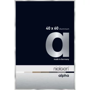 Aluminiumleiste Profil alpha 40x60 cm | Silber | Normalglas (2 mm)
