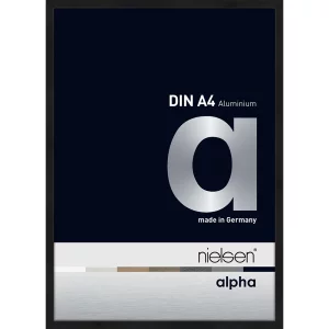 Aluminiumleiste Profil alpha nach Maß Eloxal schwarz matt | Museumsglas UV 70 entspiegelt
