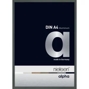 Aluminiumleiste Profil alpha nach Maß Platin | Museumsglas UV 70 entspiegelt