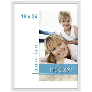 Alurahmen Classic 18x24 cm | Weiß glanz | Normalglas (2 mm)