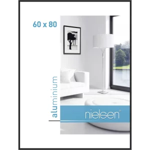 Alurahmen Classic 60x80 cm | Eloxiert Schwarz | Normalglas (2 mm)