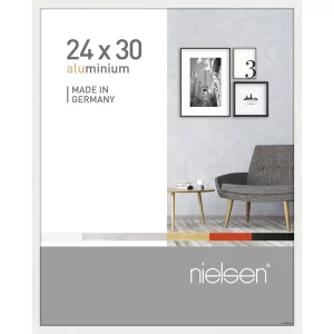 Alurahmen Pixel 24x30 cm | Weiß glanz | Normalglas (2 mm)
