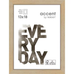 Holzrahmen Zoom 13x18 cm | Gold | Normalglas (2 mm)