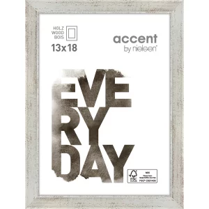 Holzrahmen Zoom 13x18 cm | Silber | Normalglas (2 mm)