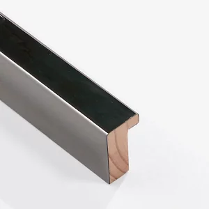 Holzleiste Matrix 20x34 nach Maß Stahl | Normalglas (2 mm)