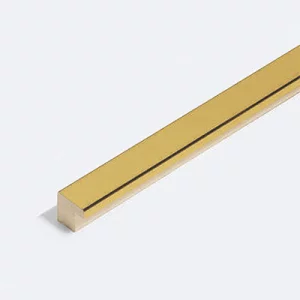 Holzleiste Matrix 20x20 21x29,7 cm (A4) | Gold | Normalglas (2 mm)