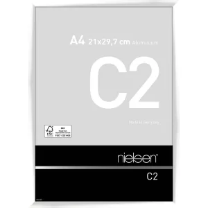 Alurahmen C2 21x29,7 cm (A4) | Weiß glanz | Normalglas (2 mm)