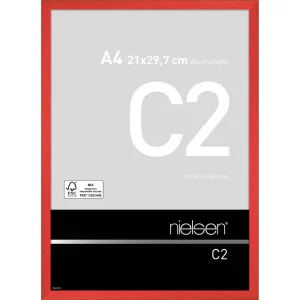 Alurahmen C2 21x29,7 cm (A4) | Tornado Rot | Normalglas (2 mm)