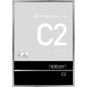 Alurahmen C2 29,7x42 cm (A3) | Silber glanz | Normalglas (2 mm)