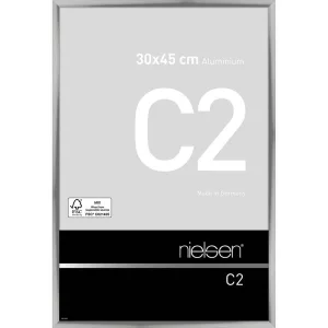 Alurahmen C2 30x45 cm | Silber glanz | Normalglas (2 mm)