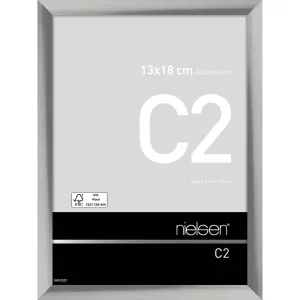 Fotorahmen C2 13x18 cm | Silber glanz | Normalglas (2 mm)