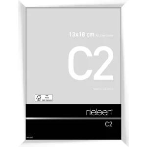 Fotorahmen C2 13x18 cm | Weiß glanz | Normalglas (2 mm)
