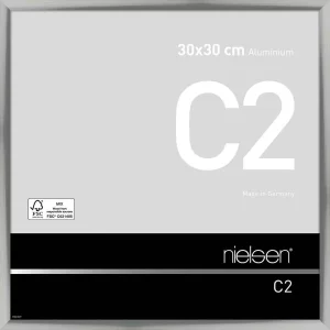 Alurahmen C2 30x30 cm | Silber glanz | Normalglas (2 mm)