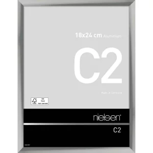 Fotorahmen C2 18x24 cm | Silber glanz | Normalglas (2 mm)