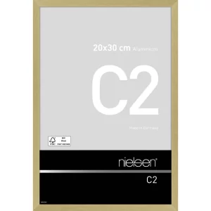 Fotorahmen C2 20x30 cm | Struktur Gold matt | Normalglas (2 mm)