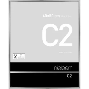 Alurahmen C2 40x50 cm | Silber glanz | Normalglas (2 mm)