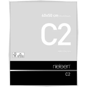 Alurahmen C2 40x50 cm | Weiß glanz | Normalglas (2 mm)