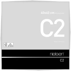 Alurahmen C2 40x40 cm | Weiß glanz | Normalglas (2 mm)
