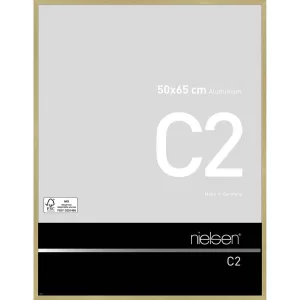 Alurahmen C2 50x65 cm | Struktur Gold matt | Normalglas (2 mm)