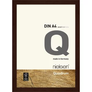Holzrahmen Quadrum 21x29,7 cm (A4) | Wenge | Normalglas (2 mm)