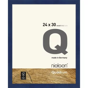 Holzrahmen Quadrum 24x30 cm | Blau | Normalglas (2 mm)