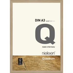 Holzrahmen Quadrum 29,7x42 cm (A3) | Eiche Natur | Normalglas (2 mm)