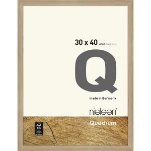 Holzrahmen Quadrum 30x40 cm | Eiche Natur | Normalglas (2 mm)