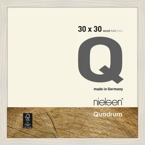 Holzrahmen Quadrum 30x30 cm | Weiß | Normalglas (2 mm)
