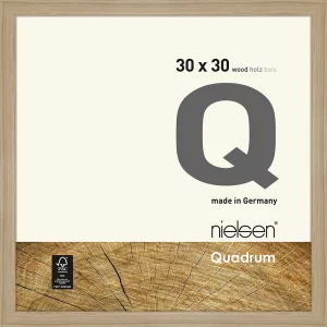 Holzrahmen Quadrum 30x30 cm | Eiche Natur | Normalglas (2 mm)